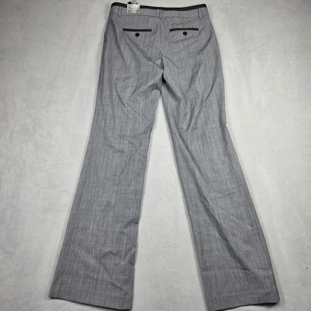 Express Dress Pants Women 2 Regular Gray Flare Leg Low Rise Editor Original - Picture 9 of 12